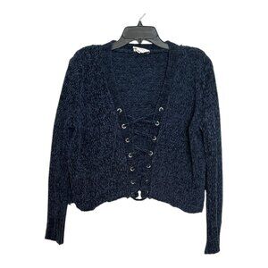 Lost + Wander Maya Lace-Up Chenille Sweater
